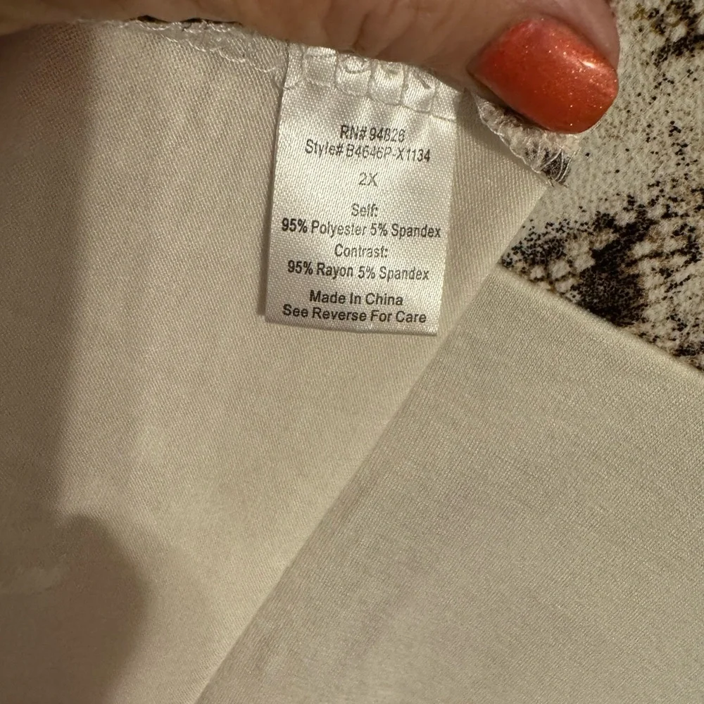 ❤️SNAKE PRINT w/GOLD TONE HARDWARE TOP PLUS: 2X #T - Picture 9 of 9